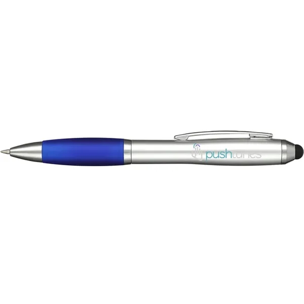 Twist action ballpoint pen with grip, rubber stylus and black ink.... from ASI 66887 PCNA / Bullet