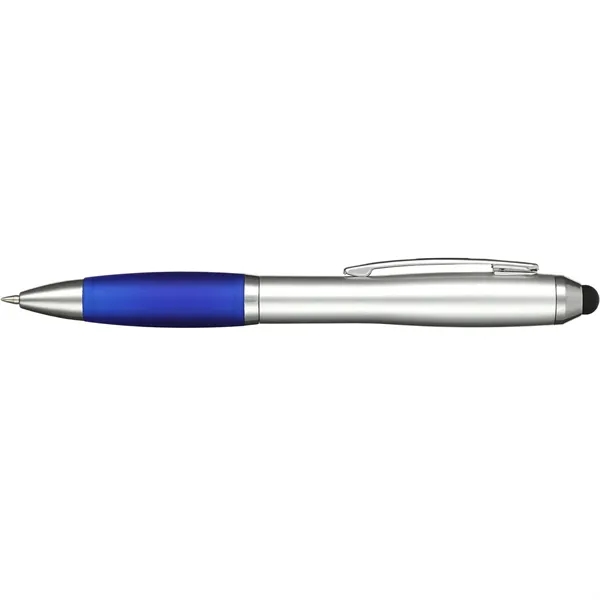 Twist action ballpoint pen with grip, rubber stylus and black ink.... from ASI 66887 PCNA / Bullet