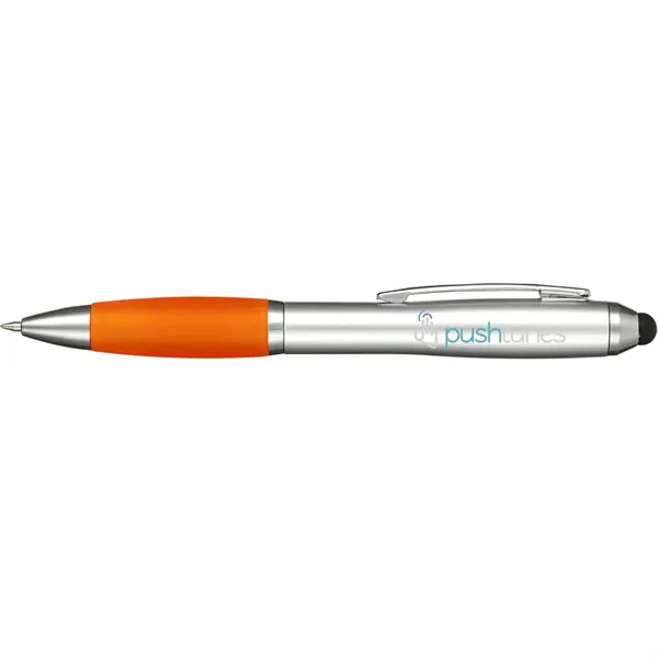 Twist action ballpoint pen with grip, rubber stylus and black ink.... from ASI 66887 PCNA / Bullet