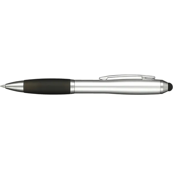 Twist action ballpoint pen with grip, rubber stylus and black ink.... from ASI 66887 PCNA / Bullet