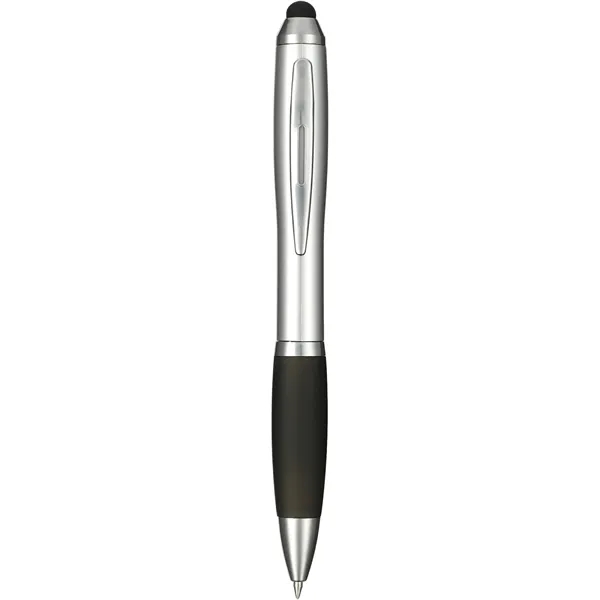 Twist action ballpoint pen with grip, rubber stylus and black ink.... from ASI 66887 PCNA / Bullet