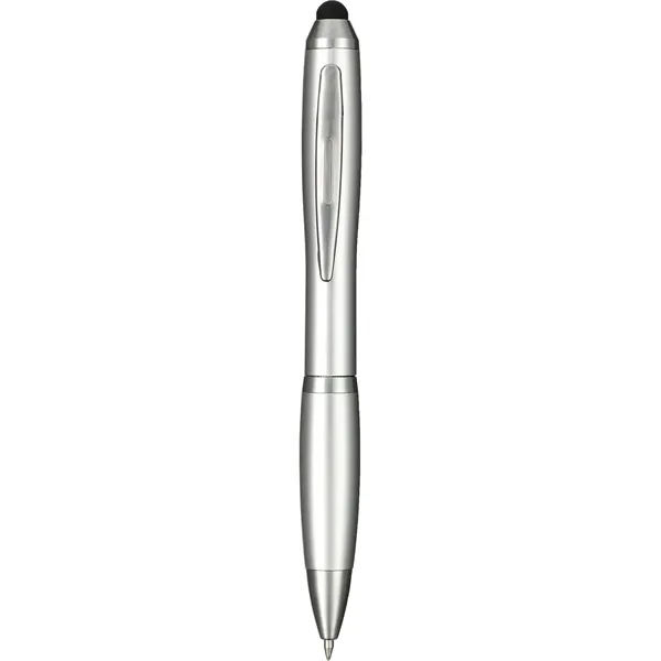 Twist action ballpoint pen with grip, rubber stylus and black ink.... from ASI 66887 PCNA / Bullet