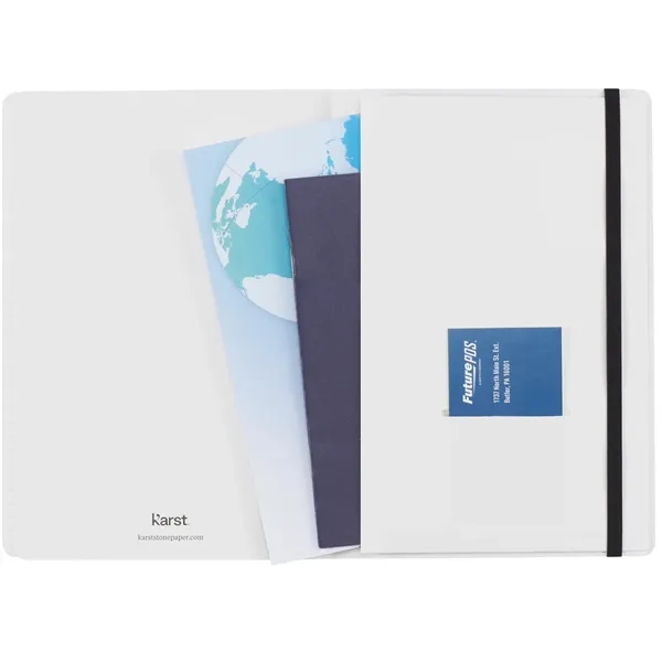 5.5" x 8.5" soft bound notebook with recyclable stone paper and... from ASI 66887 PCNA / Leeds