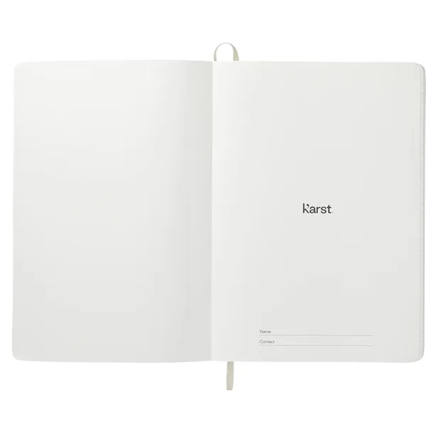 5.5" x 8.5" soft bound notebook with recyclable stone paper and... from ASI 66887 PCNA / Leeds