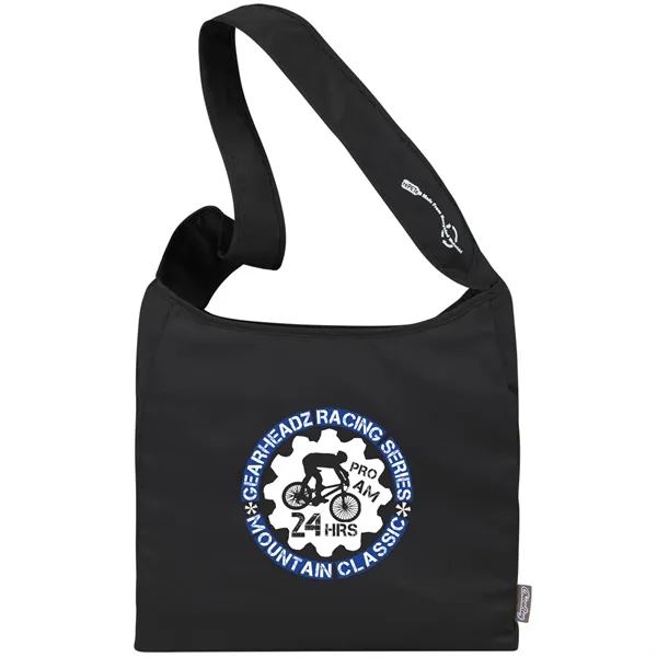 Crossbody tote bag made with certified Repreve fabric.... from ASI 66887 PCNA / Leeds