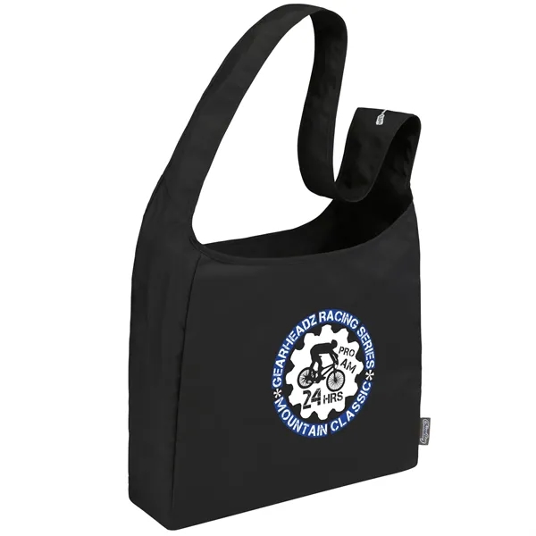 Crossbody tote bag made with certified Repreve fabric.... from ASI 66887 PCNA / Leeds