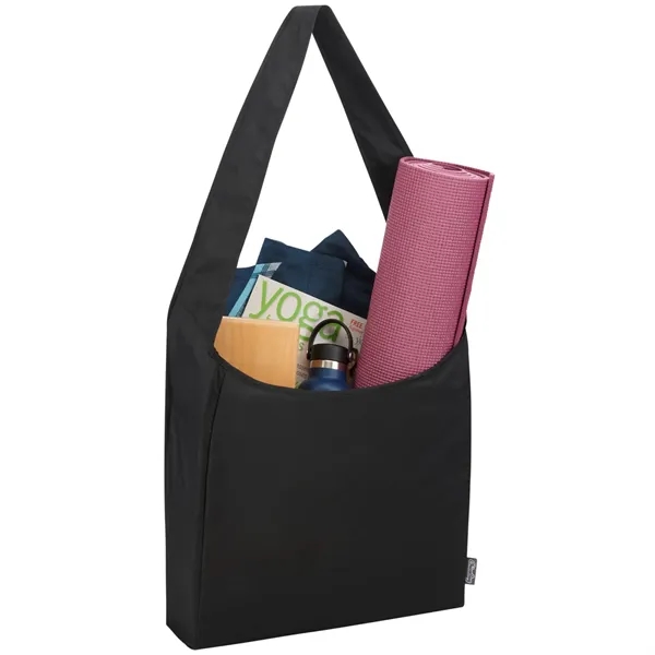 Crossbody tote bag made with certified Repreve fabric.... from ASI 66887 PCNA / Leeds