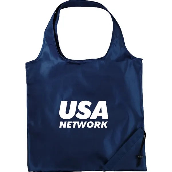 15" x 15.5" polyester tote bag with foldaway design and double... from ASI 66887 PCNA / Bullet