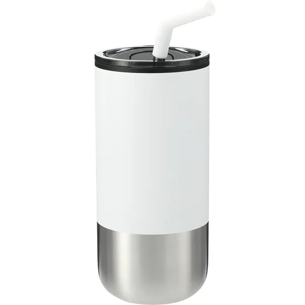 16 oz. double wall insulated stainless steel tumbler with press-on lid... from ASI 66887 PCNA / Bullet
