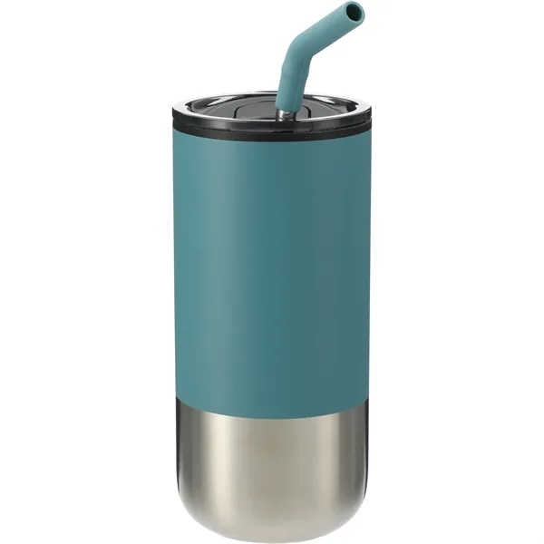 16 oz. double wall insulated stainless steel tumbler with press-on lid... from ASI 66887 PCNA / Bullet