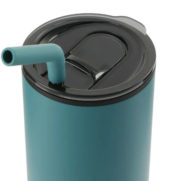 16 oz. double wall insulated stainless steel tumbler with press-on lid... from ASI 66887 PCNA / Bullet