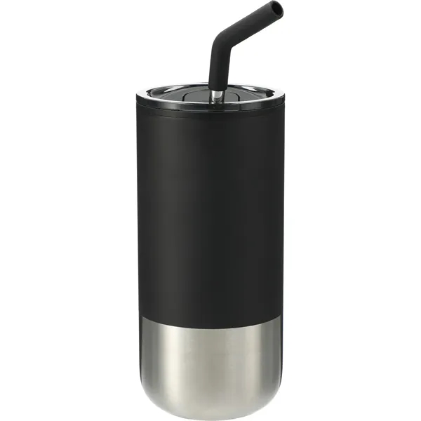 16 oz. double wall insulated stainless steel tumbler with press-on lid... from ASI 66887 PCNA / Bullet