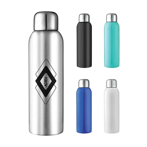 28 oz. single-wall stainless steel water bottle with screw-on lid.... from ASI 66887 PCNA / Bullet
