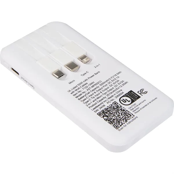 UL Listed 5,000 mAh Power Bank with Multi-Cables... from ASI 66887 PCNA / Leeds