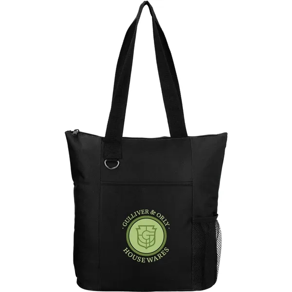 4.75" x 13.75" x 14" polycanvas tote bag with zippered main... from ASI 66887 PCNA / Bullet