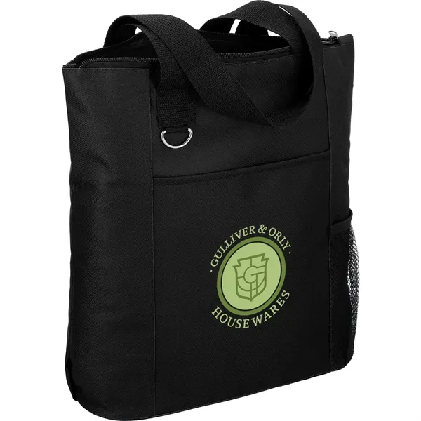 4.75" x 13.75" x 14" polycanvas tote bag with zippered main... from ASI 66887 PCNA / Bullet
