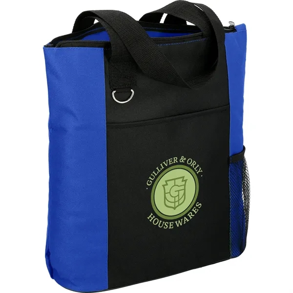 4.75" x 13.75" x 14" polycanvas tote bag with zippered main... from ASI 66887 PCNA / Bullet