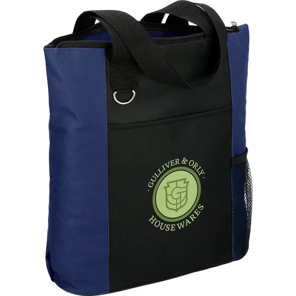 4.75" x 13.75" x 14" polycanvas tote bag with zippered main... from ASI 66887 PCNA / Bullet
