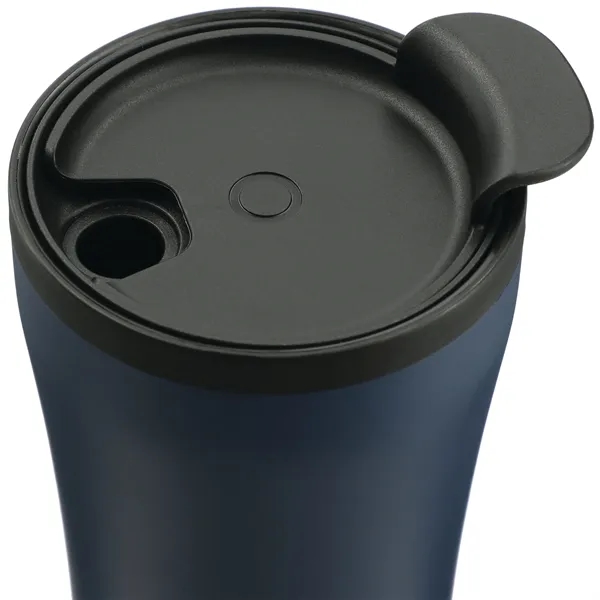 16 oz. double wall insulated tumbler with push-on lid and swivel-open... from ASI 66887 PCNA / Bullet