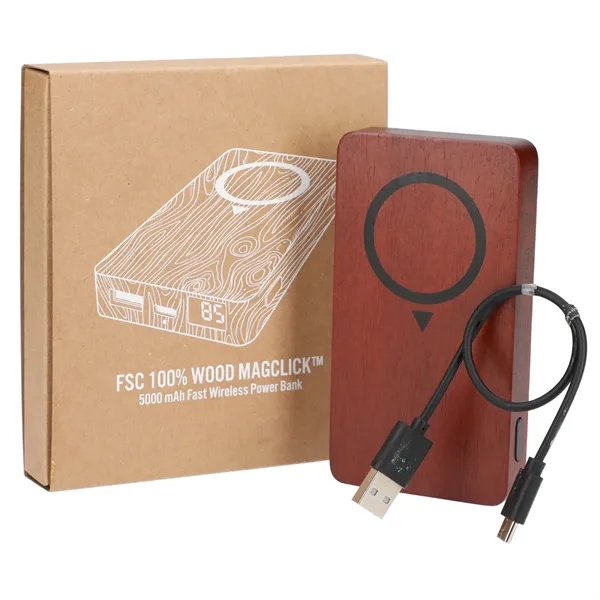 FSC® 100% Wood MagClick™ Fast Wireless Power Bank... from ASI 66887 PCNA / Leeds