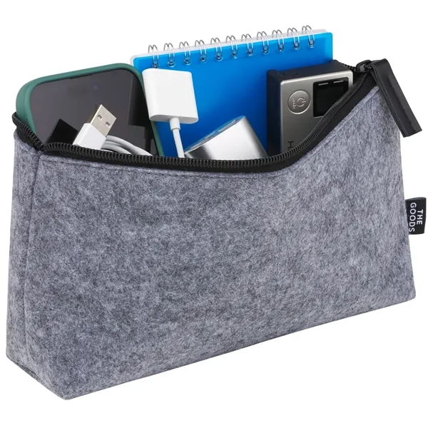 3" x 4.5" x 8.5" recycled felt zippered pouch.... from ASI 66887 PCNA / Bullet