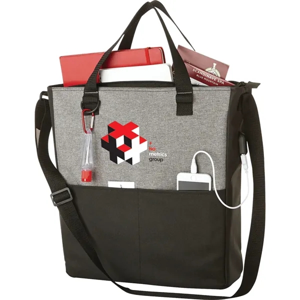 Tote bag with USB port and zippered main compartment.... from ASI 66887 PCNA / Leeds
