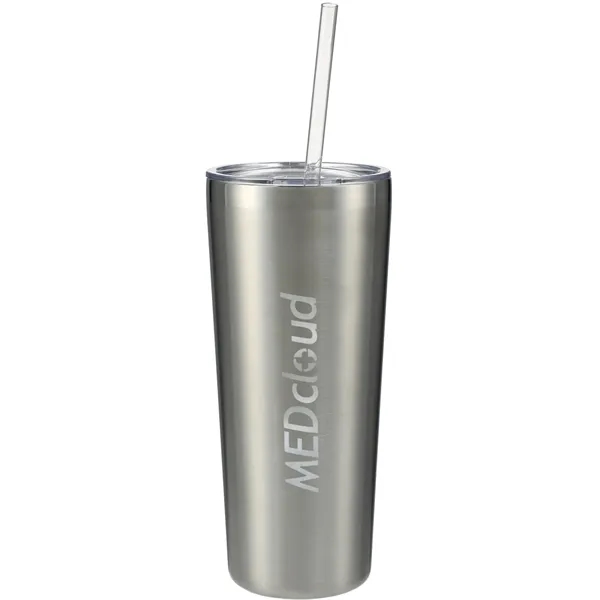 22 oz. double wall stainless steel tumbler with push-on lid and... from ASI 66887 PCNA / Leeds