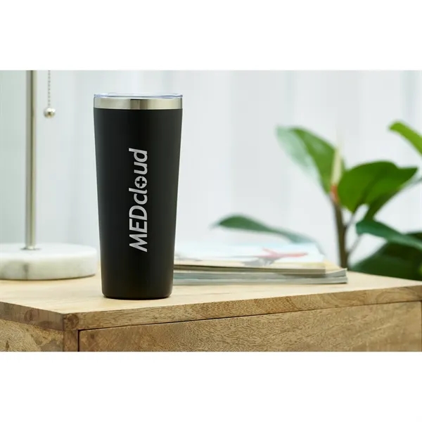 22 oz. double wall stainless steel tumbler with push-on lid and... from ASI 66887 PCNA / Leeds