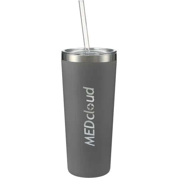 22 oz. double wall stainless steel tumbler with push-on lid and... from ASI 66887 PCNA / Leeds