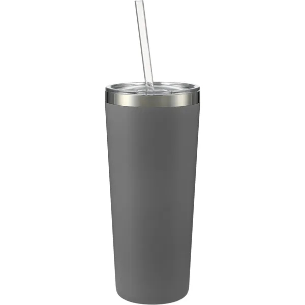 22 oz. double wall stainless steel tumbler with push-on lid and... from ASI 66887 PCNA / Leeds