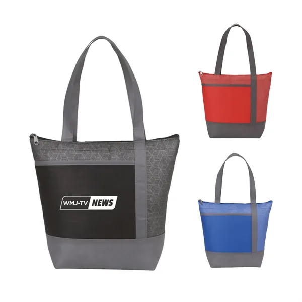 Non-woven lunch cooler with 9 can capacity and zippered main compartment.... from ASI 66887 PCNA / Bullet