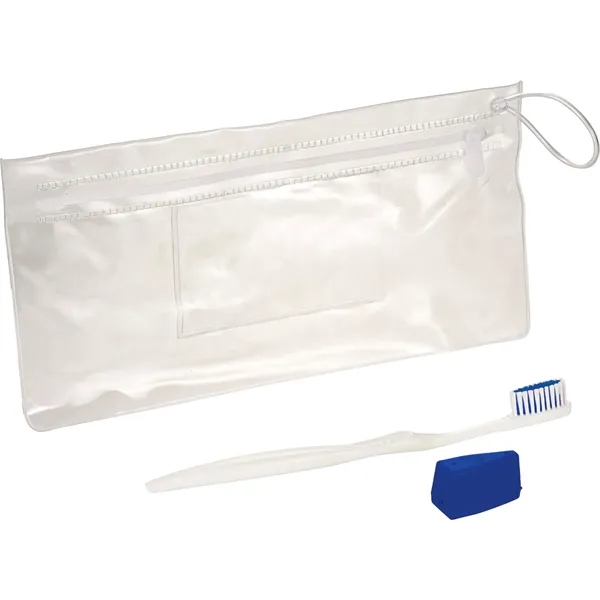 3 piece travel kit with a pouch, toothbrush, and toothbrush cap... from ASI 66887 PCNA / Bullet