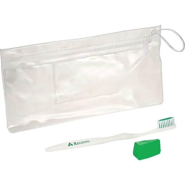 3 piece travel kit with a pouch, toothbrush, and toothbrush cap... from ASI 66887 PCNA / Bullet