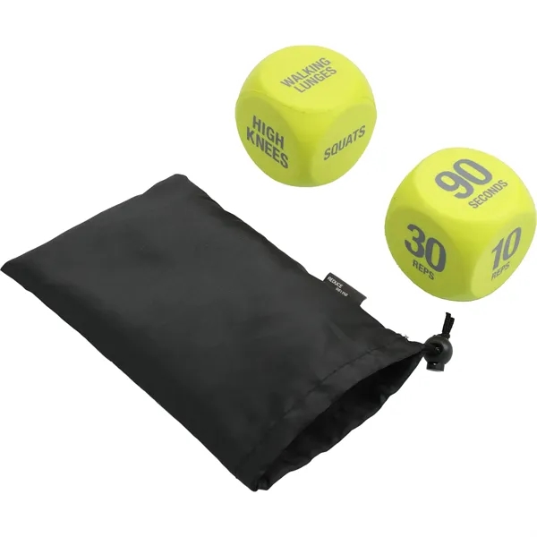 7" x 2.7" x 5" set of 2 exercise dice... from ASI 66887 PCNA / Leeds