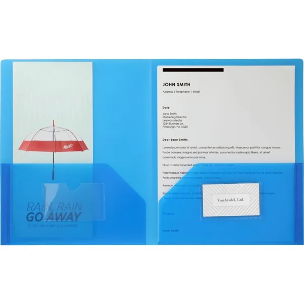 11.5" x 9.5" polypropylene folder with two interior document pockets and... from ASI 66887 PCNA / Bullet