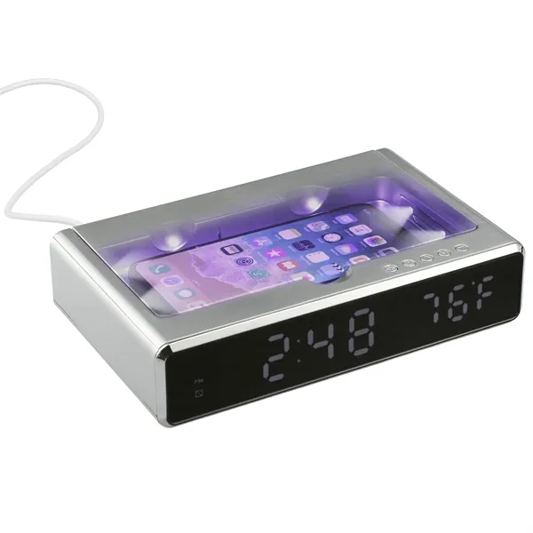 UV sanitizer desk clock with wireless charging.... from ASI 66887 PCNA / Leeds
