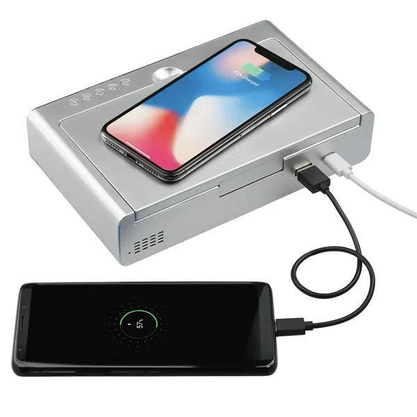 UV sanitizer desk clock with wireless charging.... from ASI 66887 PCNA / Leeds