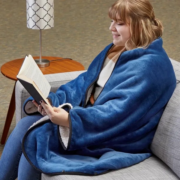 50" x 70" oversized polyester fleece blanket.... from ASI 66887 PCNA / Leed’s