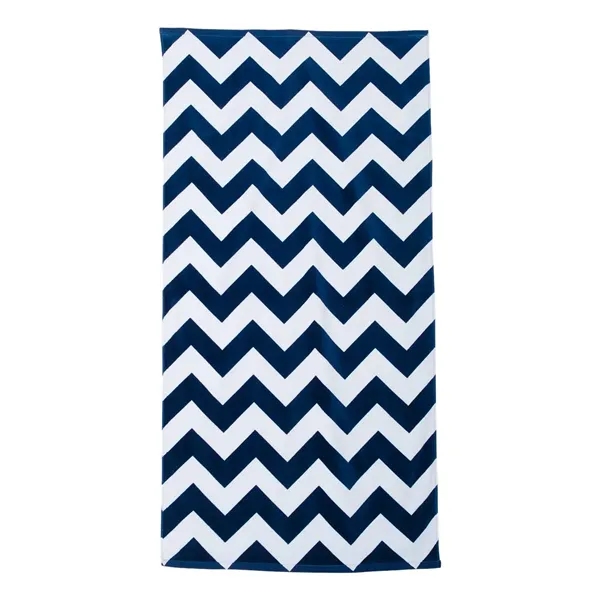 Carmel Towel Company Chevron Velour Beach Towel, blank.... from ASI 84358 S&S Activewear