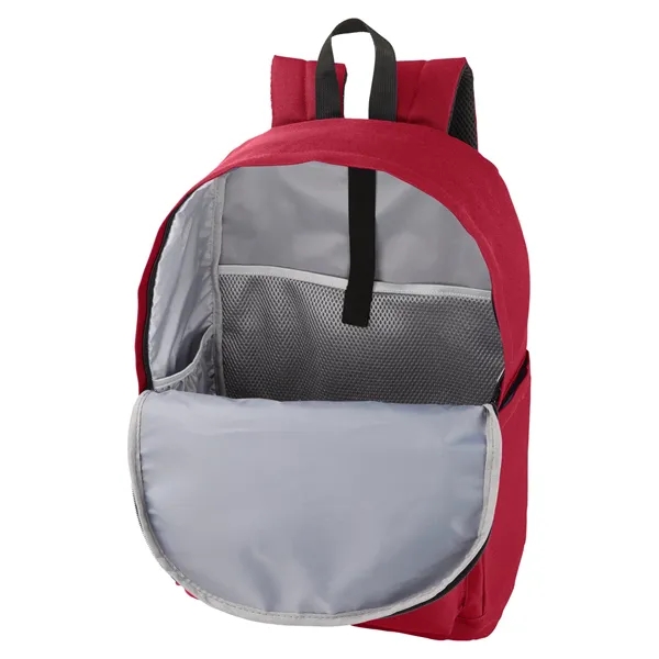 17.2" x 0.748" x 11.82" backpack with a double-zippered main compartment,... from ASI 79530 Prime Line