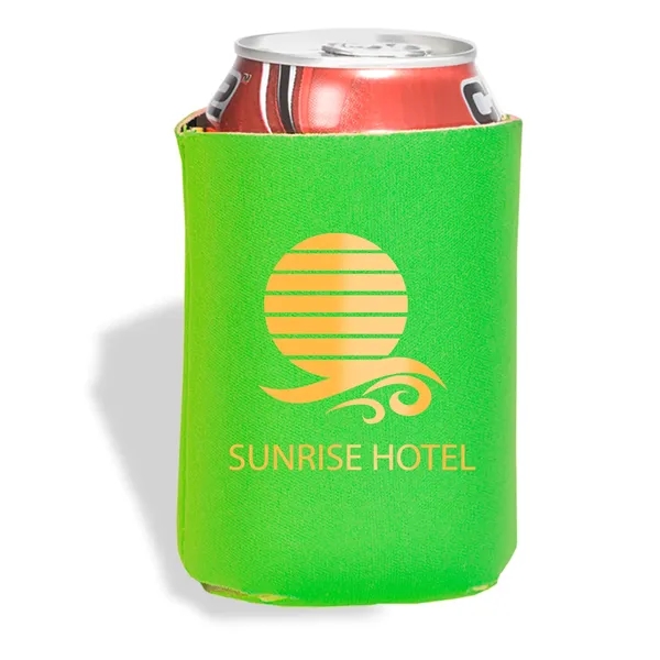 Insulating can cooler sleeve that collapsible; made of polyester foam.... from ASI 79530 Prime Line