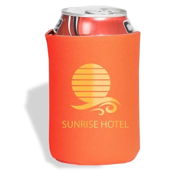 Insulating can cooler sleeve that collapsible; made of polyester foam.... from ASI 79530 Prime Line