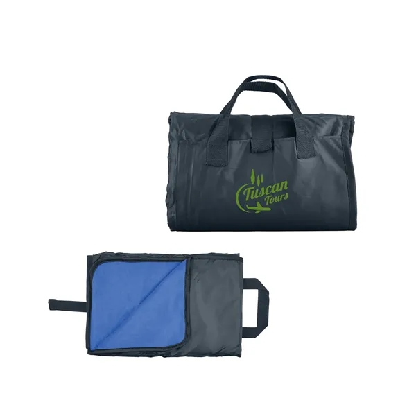50" x 60" foldable picnic blanket made of double-sided polyester/fleece; folds... from ASI 79530 Prime Line