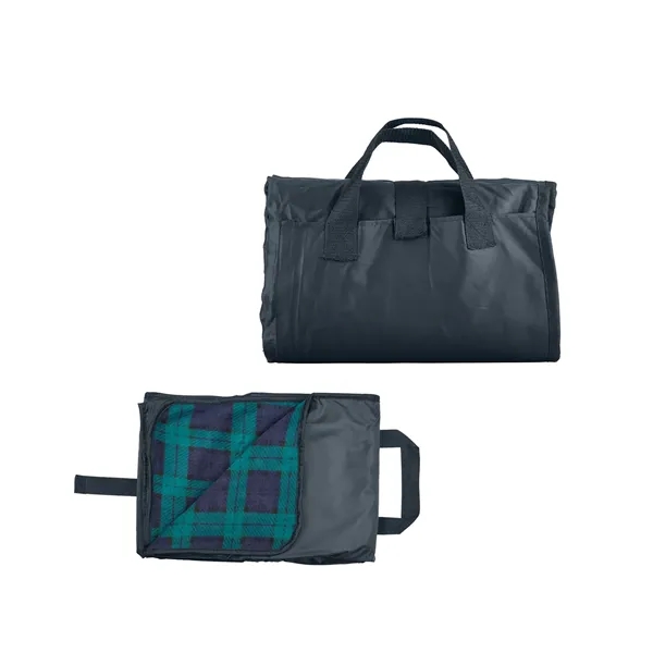 50" x 60" foldable picnic blanket made of double-sided polyester/fleece; folds... from ASI 79530 Prime Line