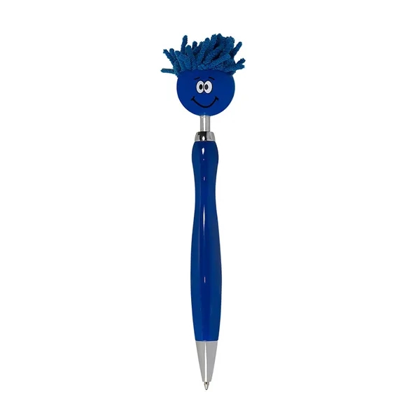 Multifunction ABS plastic click-action ballpoint pen with mop-top spinner smiley face... from ASI 79530 Prime Line