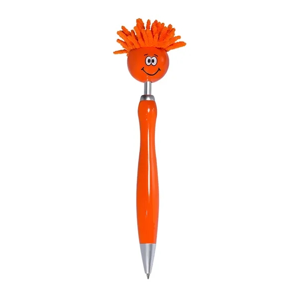 Multifunction ABS plastic click-action ballpoint pen with mop-top spinner smiley face... from ASI 79530 Prime Line