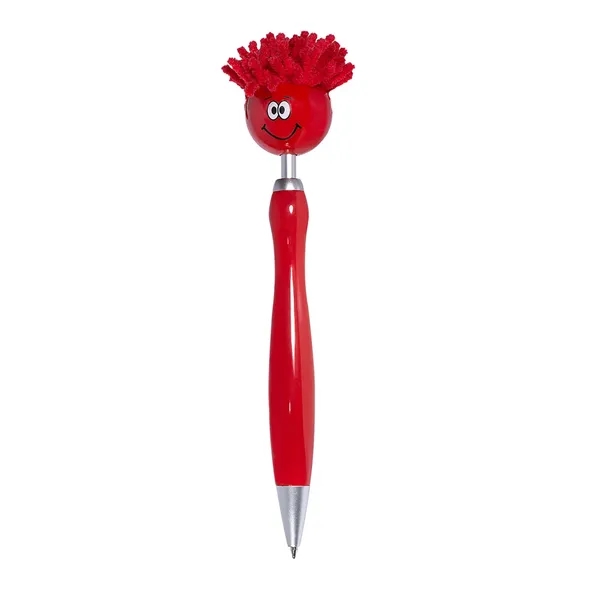 Multifunction ABS plastic click-action ballpoint pen with mop-top spinner smiley face... from ASI 79530 Prime Line