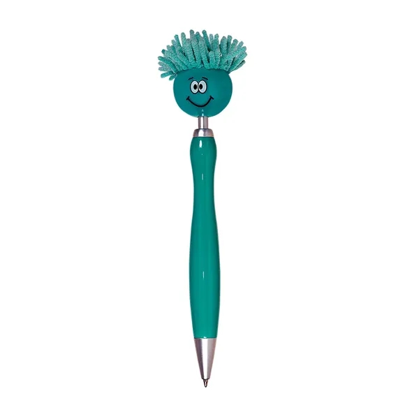 Multifunction ABS plastic click-action ballpoint pen with mop-top spinner smiley face... from ASI 79530 Prime Line