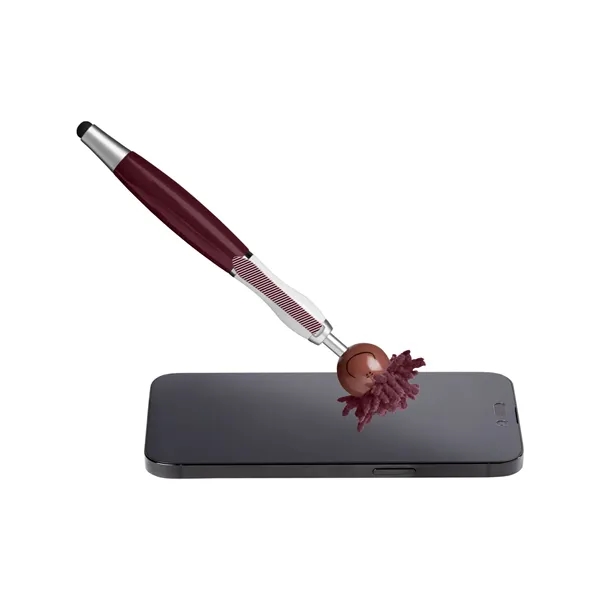 6.25" multicultural MopTopper™ pen, stylus and screen cleaner with dark character... from ASI 79530 Prime Line