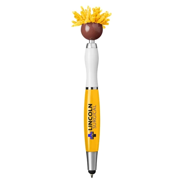 6.25" multicultural MopTopper™ pen, stylus and screen cleaner with dark character... from ASI 79530 Prime Line